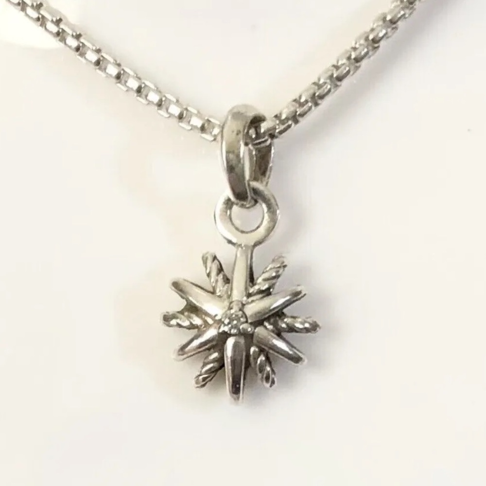 David Yurman Starburst Diamond Sterling Silver Necklace